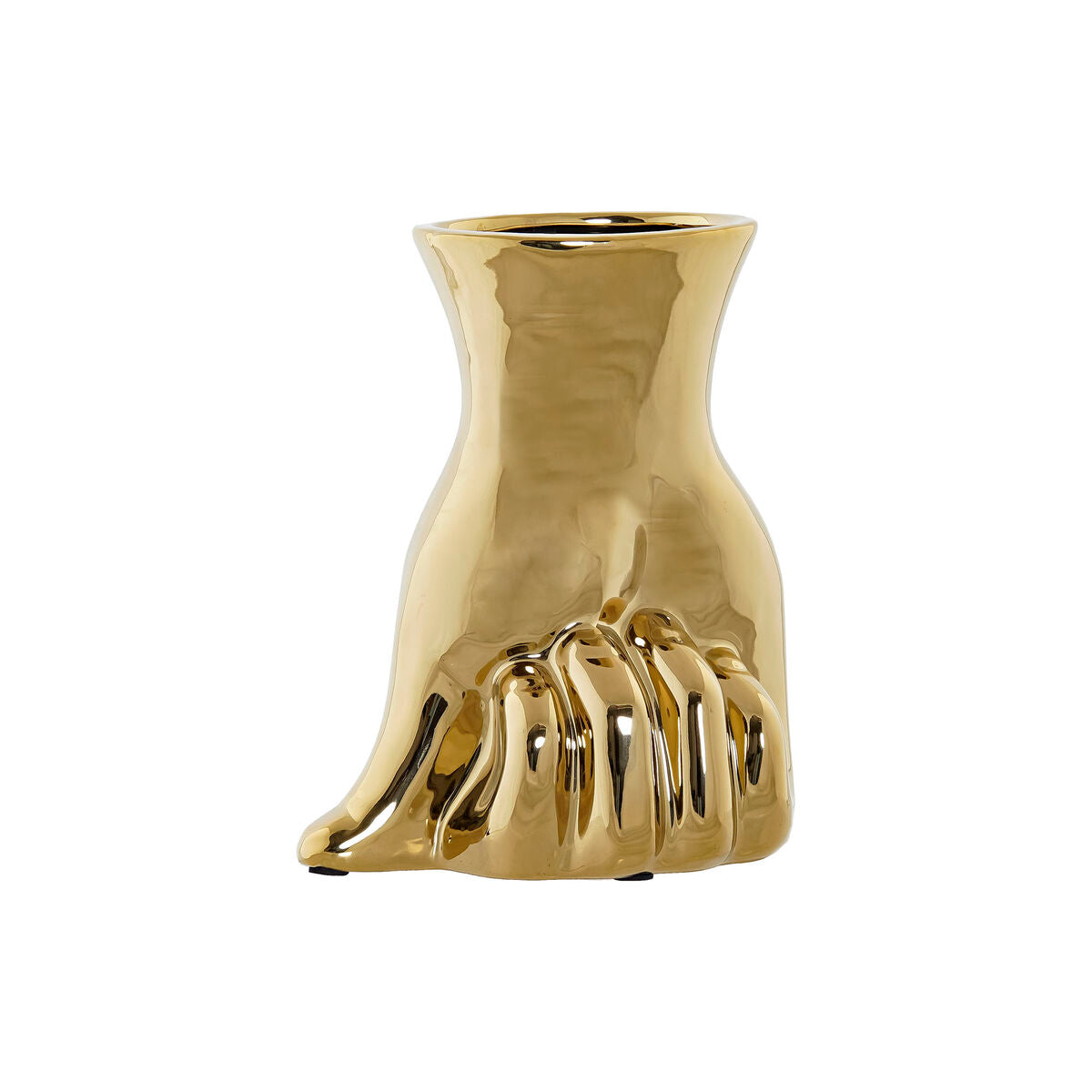 Vase DKD Home Decor Golden Stoneware 17 x 12 x 21 cm (2 Units)-0