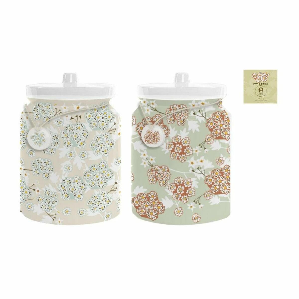 Tin DKD Home Decor 12 x 12 x 16 cm 1 L Dolomite Traditional (2 Units)-2