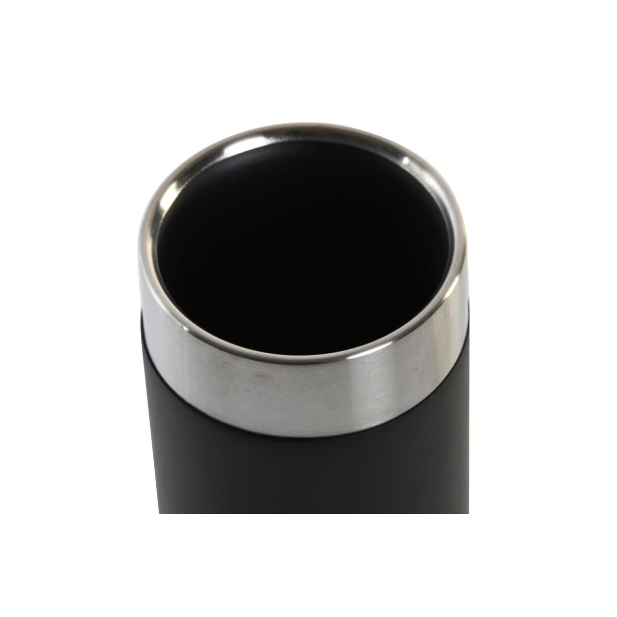 Toothbrush Holder DKD Home Decor Black Silver Resin Stainless steel 7 x 7 x 10,5 cm (12 Units)-1