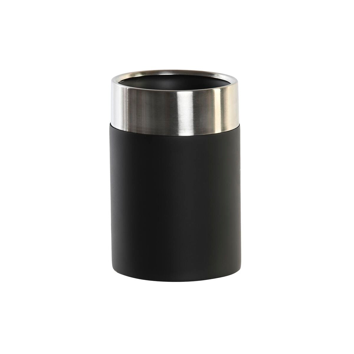 Toothbrush Holder DKD Home Decor Black Silver Resin Stainless steel 7 x 7 x 10,5 cm (12 Units)-0