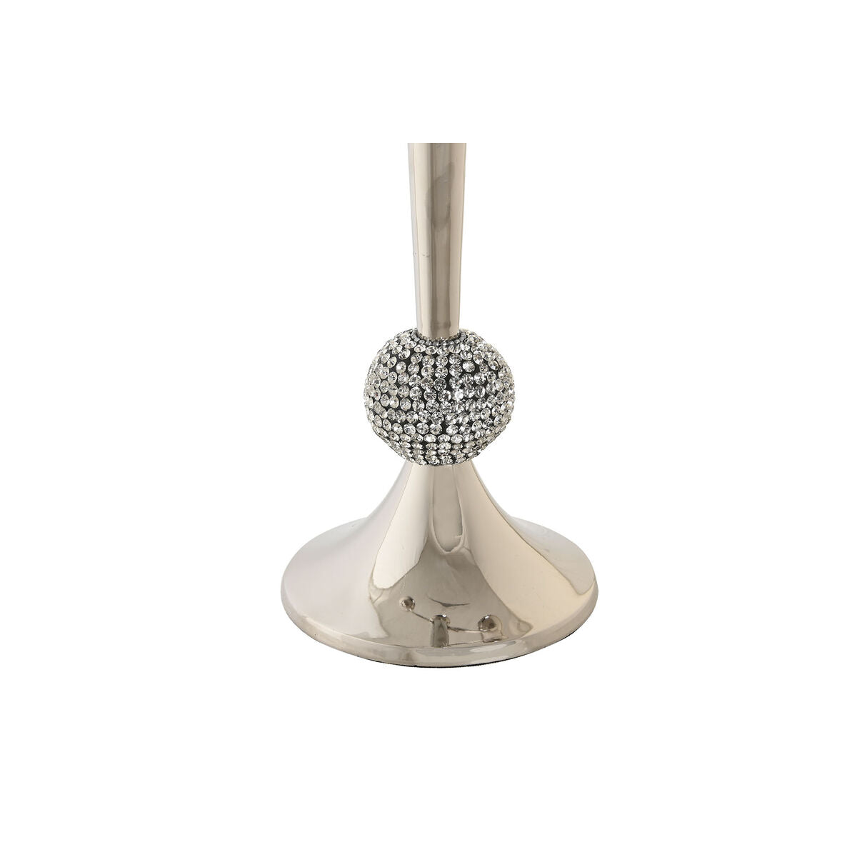 Candle Holder DKD Home Decor 30 x 12 x 46 cm Silver Aluminium Chromed-1