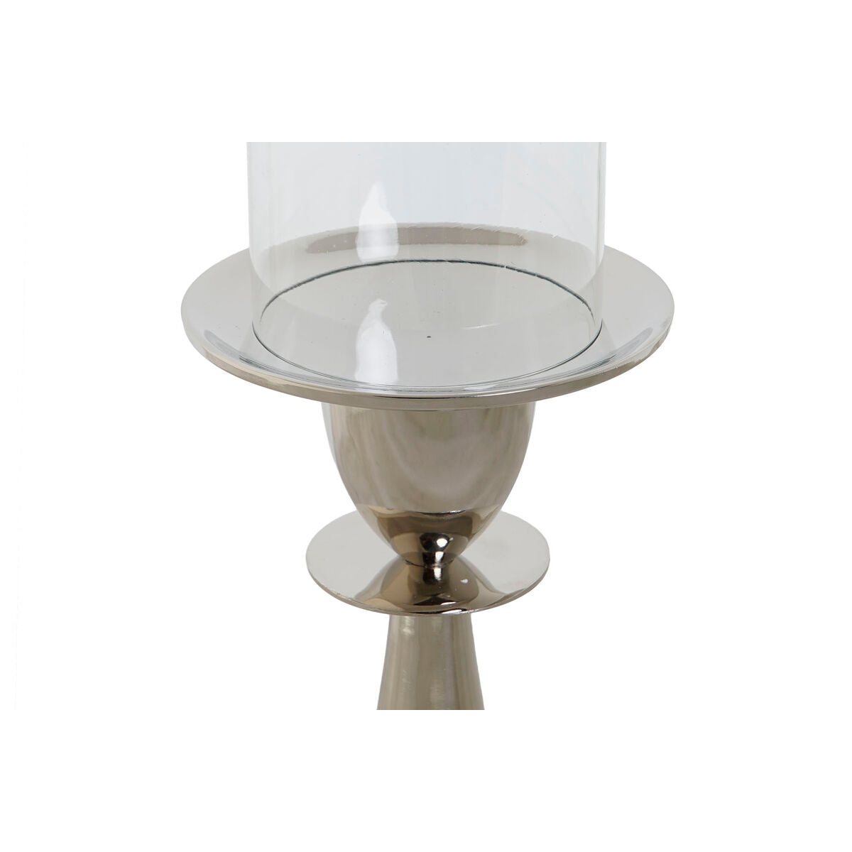 Candleholder DKD Home Decor Silver Aluminium Crystal 14 x 14 x 38 cm-3
