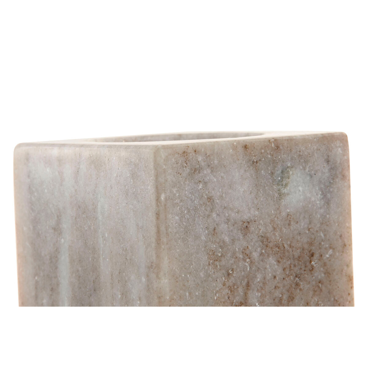 Toothbrush Holder Home ESPRIT White Brown Marble 7,5 x 7,5 x 10,5 cm-2