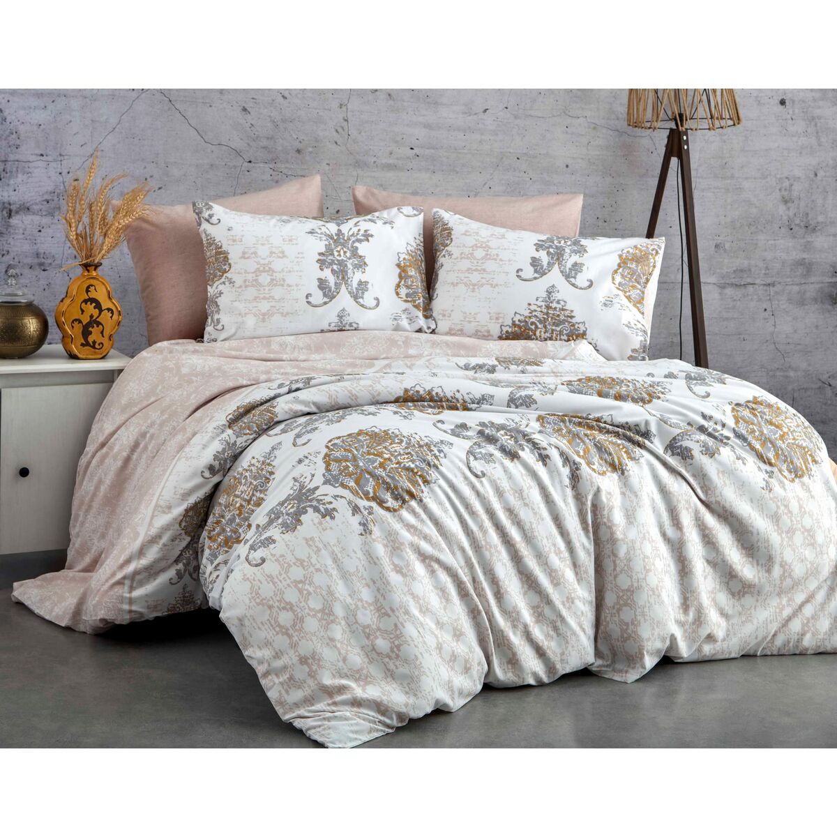Duvet cover set Brown Super king 3 Pieces-1