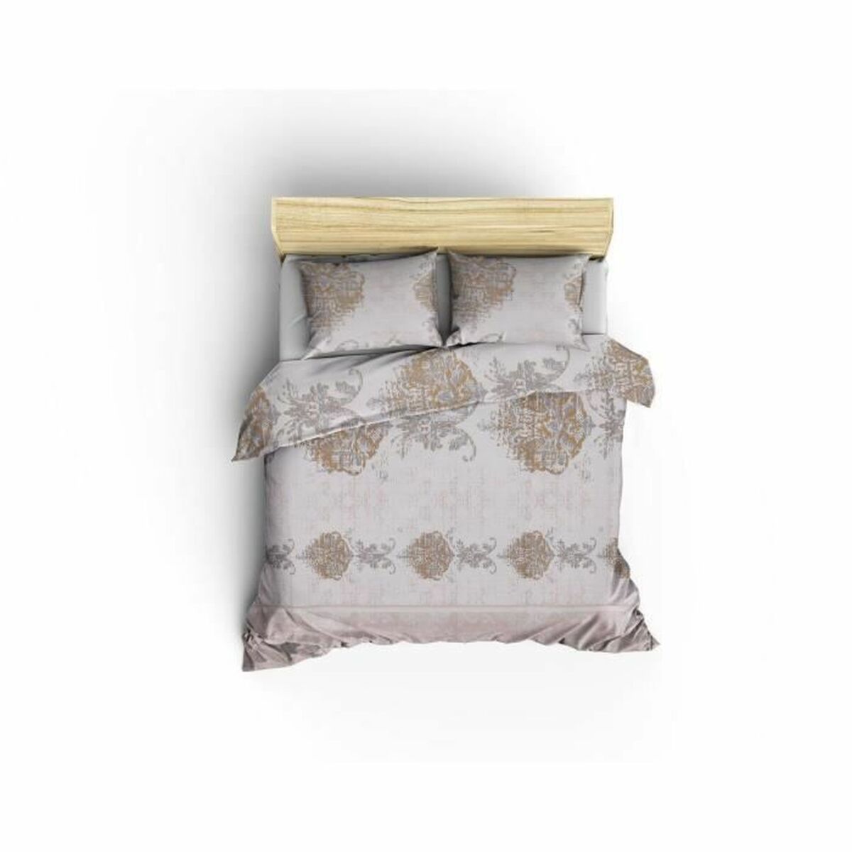 Duvet cover set Brown Super king 3 Pieces-5