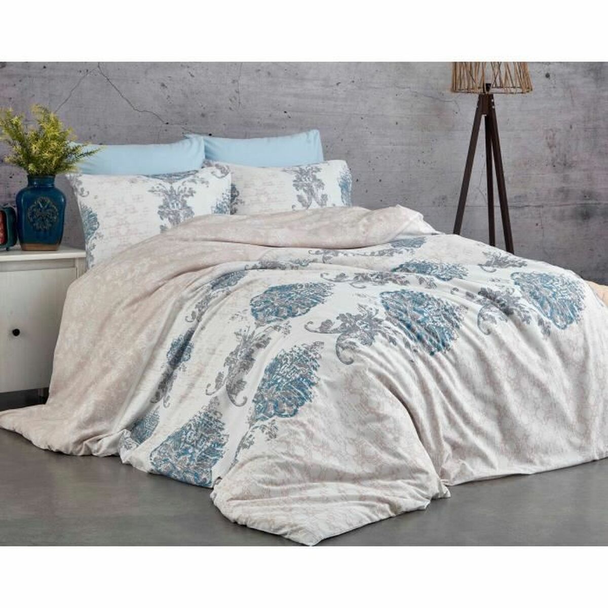 Duvet cover set Blue Super king 3 Pieces-4