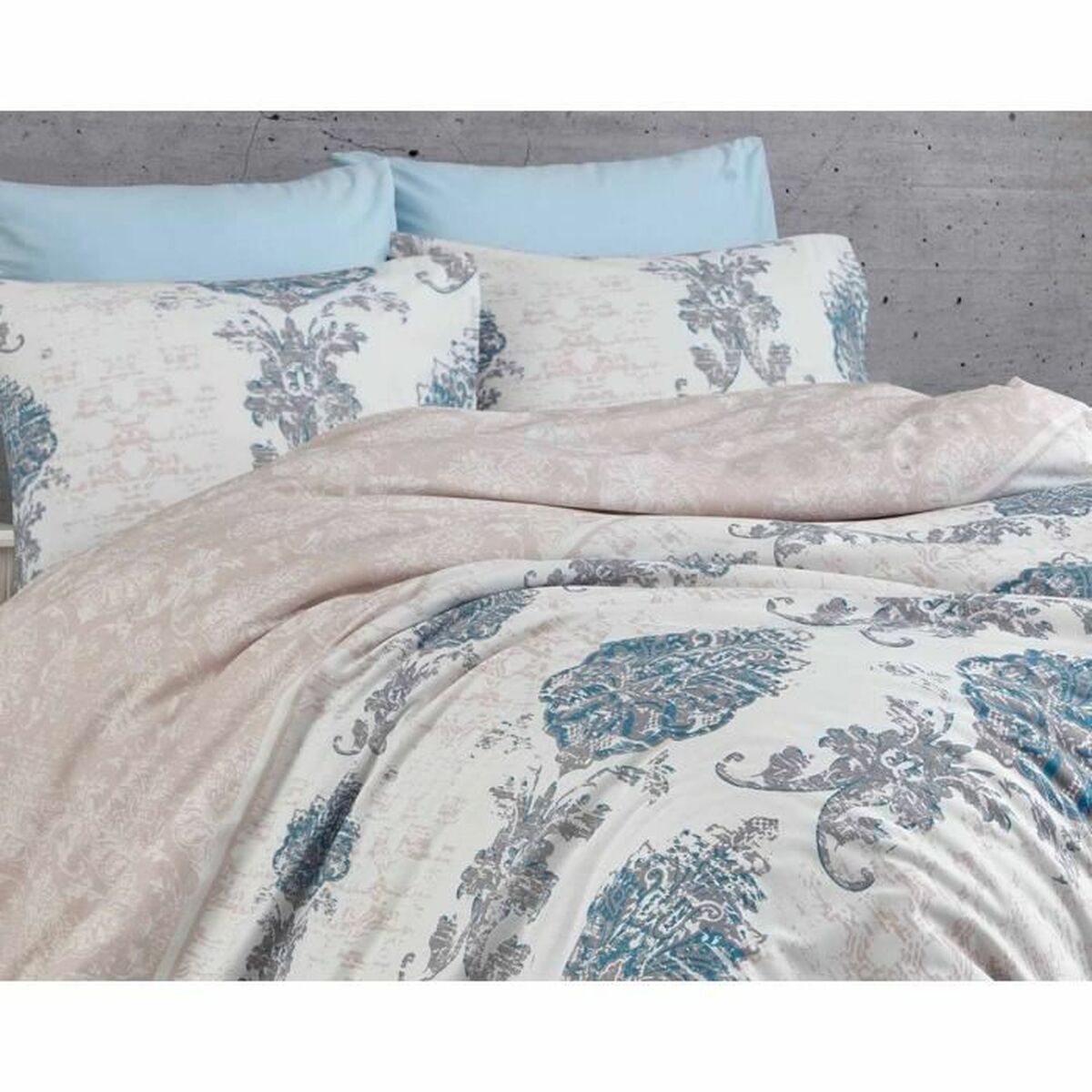 Duvet cover set Blue Super king 3 Pieces-1