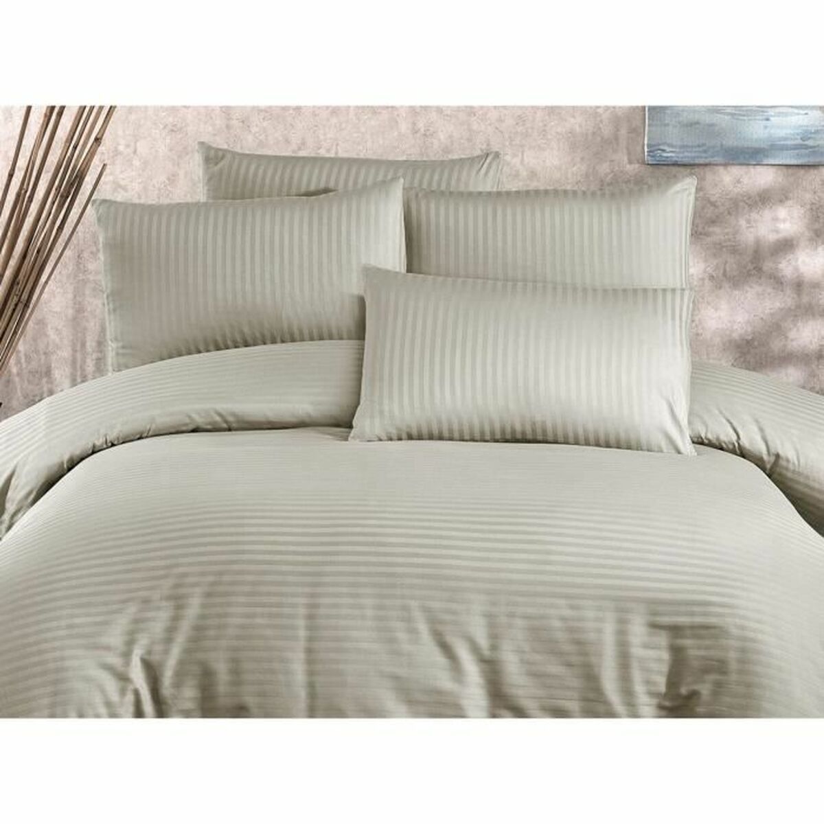 Duvet cover set Beige Super king 3 Pieces-1