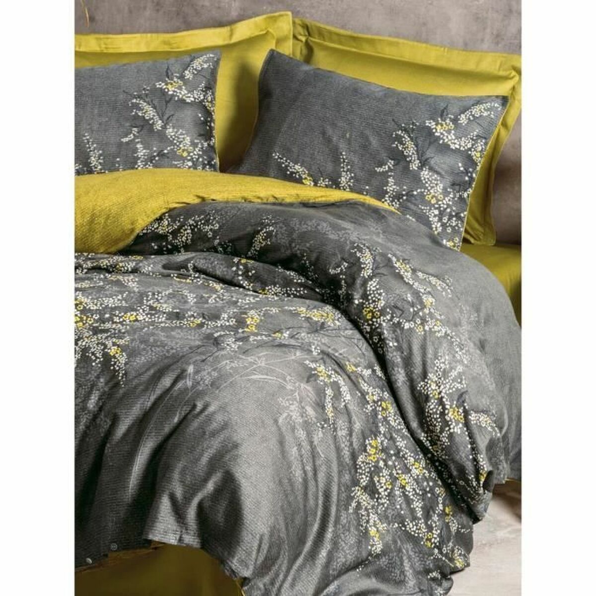 Duvet cover set Grey 220 x 240 cm-1