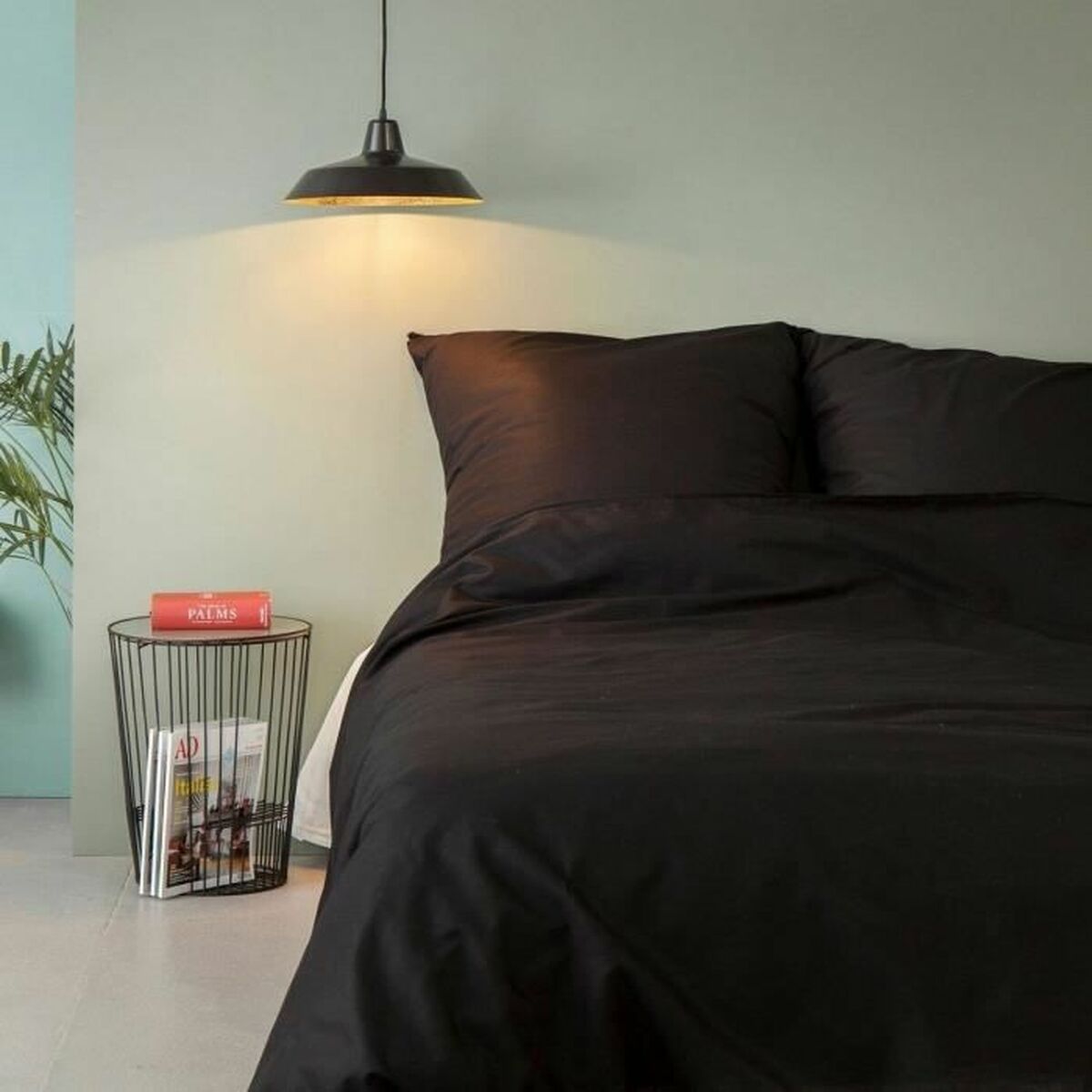 Duvet cover set Black Super king 3 Pieces-3
