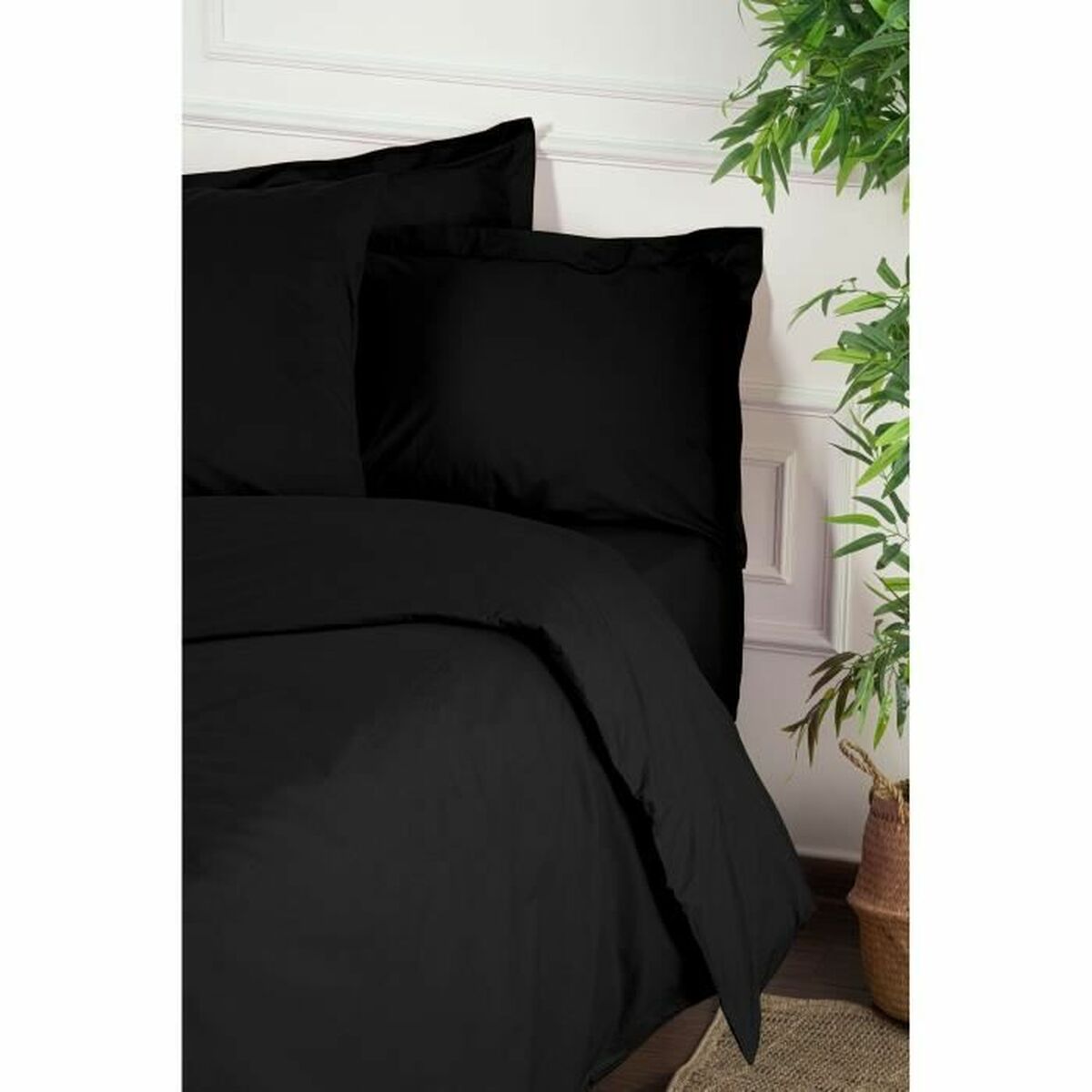 Duvet cover set Black Super king 3 Pieces-2