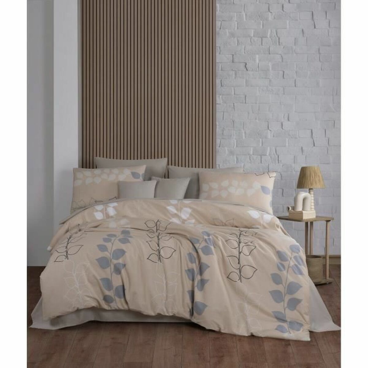 Duvet cover set Beige Super king 3 Pieces-4