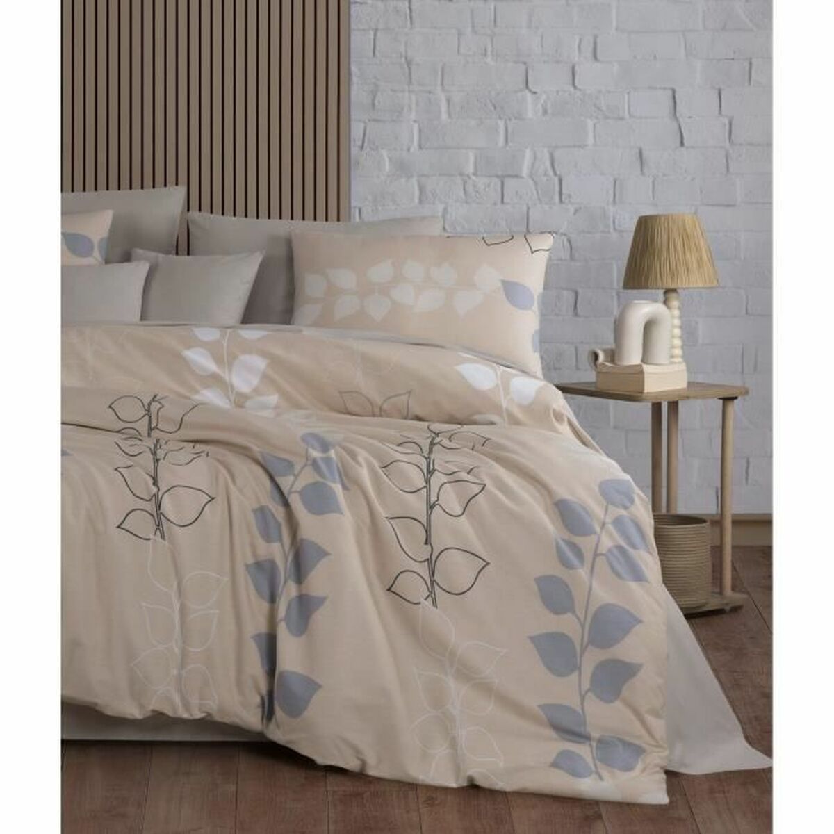 Duvet cover set Beige Super king 3 Pieces-3