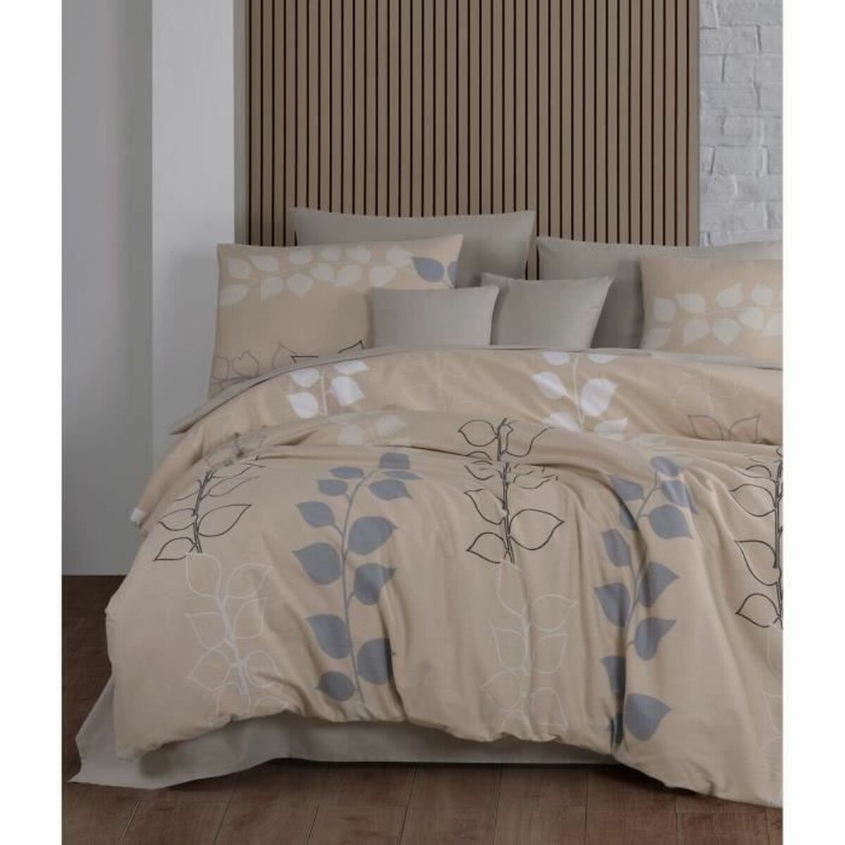 Duvet cover set Beige Super king 3 Pieces-2