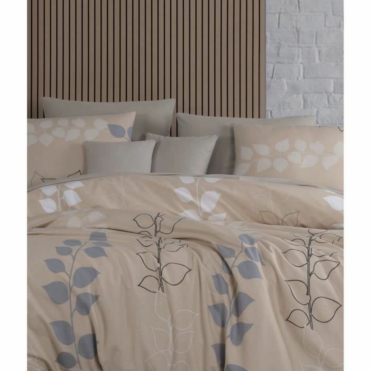 Duvet cover set Beige Super king 3 Pieces-1