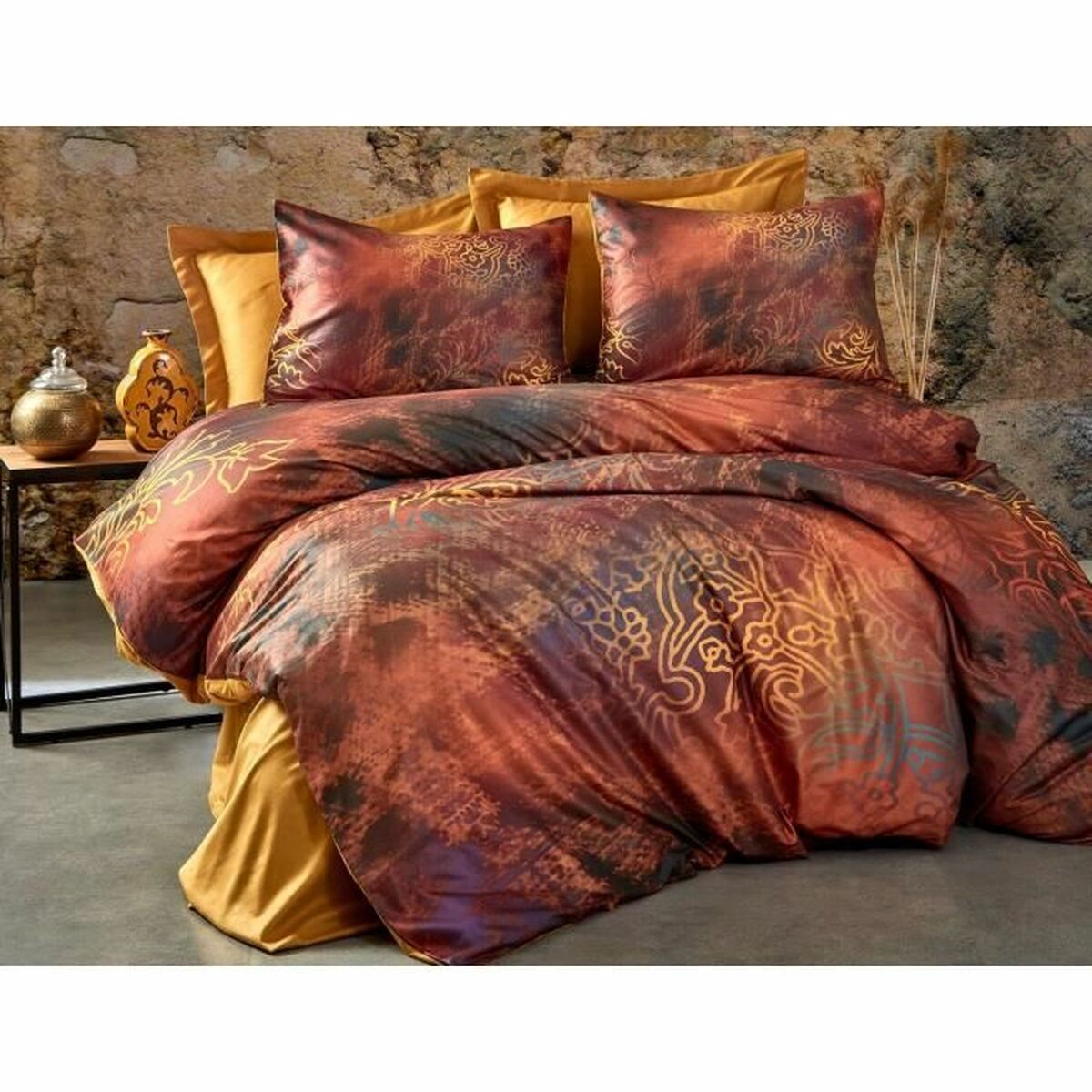 Duvet cover set Red Super king 3 Pieces-4