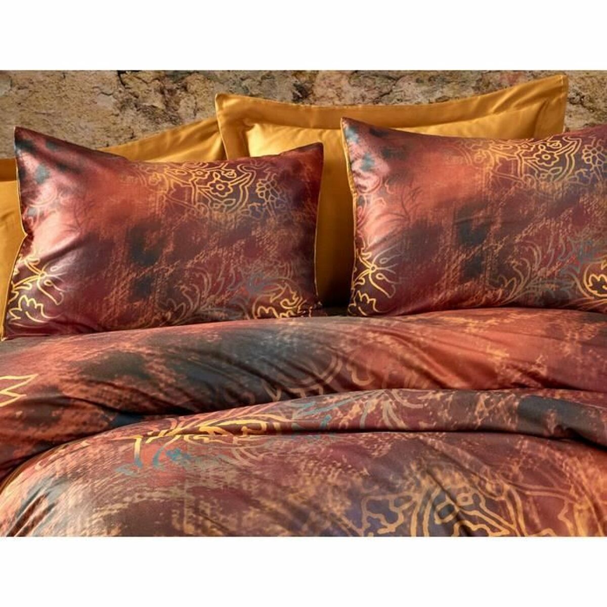 Duvet cover set Red Super king 3 Pieces-1