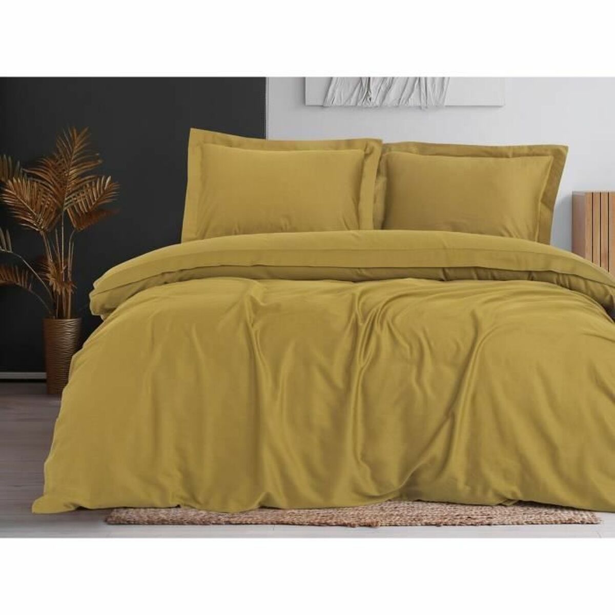 Duvet cover set Khaki 220 x 240 cm-2