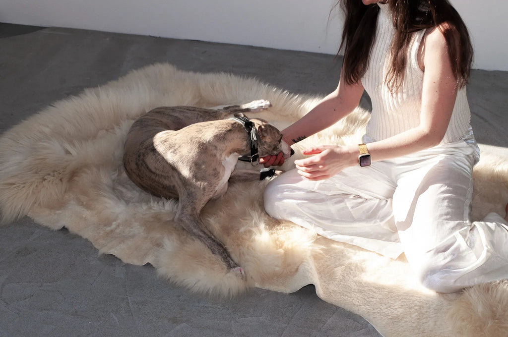 Natural Sheepskin Ivory Carpet - Irregular-4