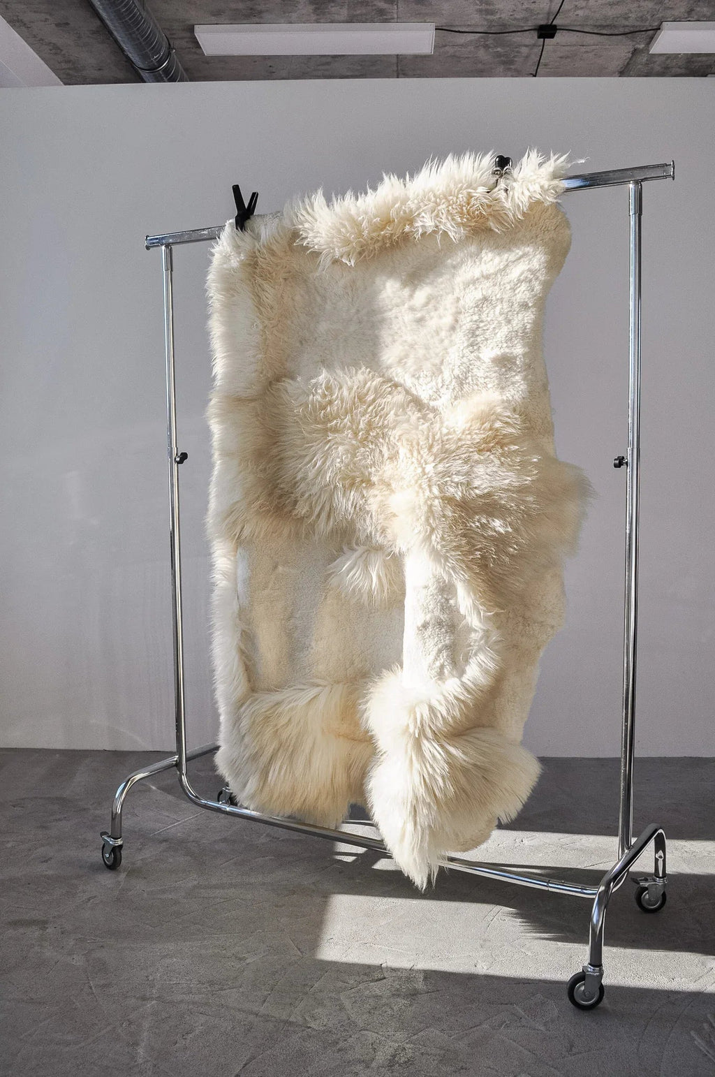 Natural Sheepskin Ivory Carpet - Irregular-0