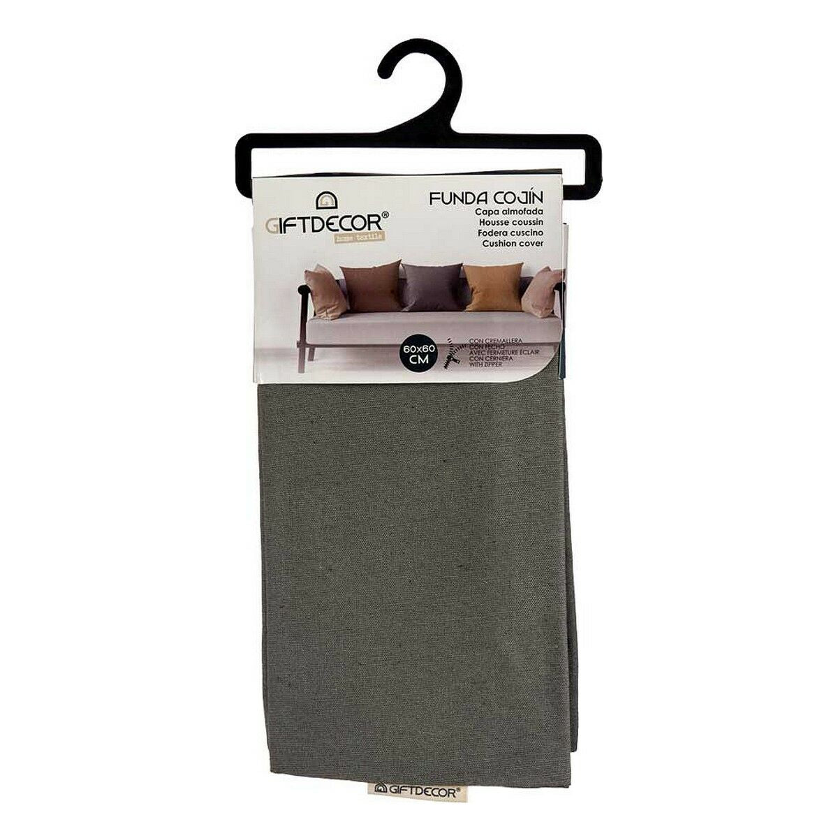 Cushion cover Gift Decor Anthracite 60 x 0,5 x 60 cm-1