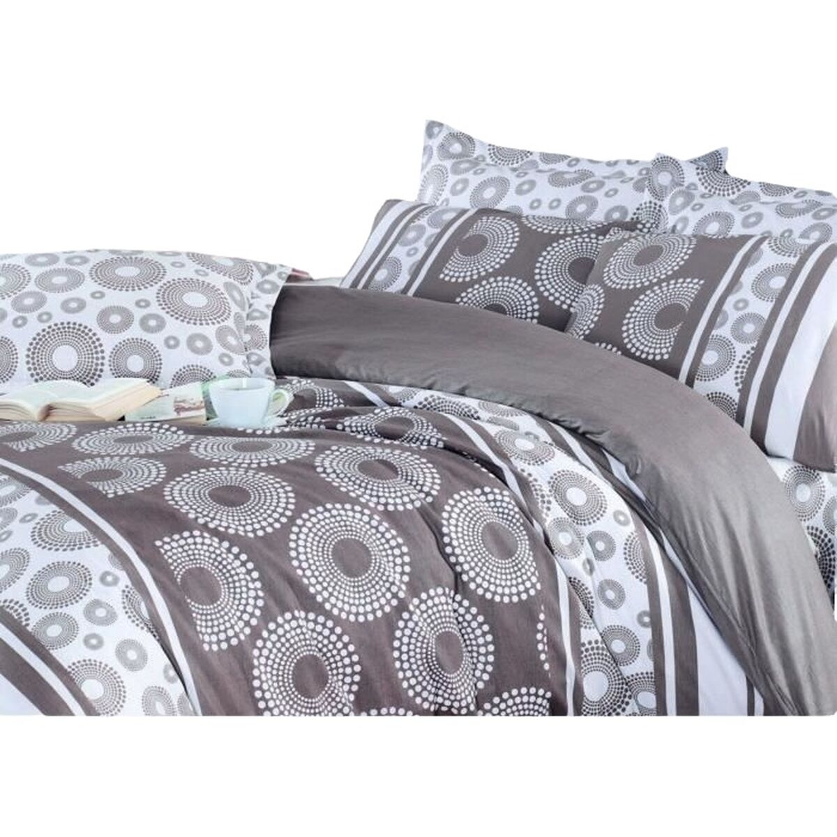 Duvet cover set Brown Super king 3 Pieces-0
