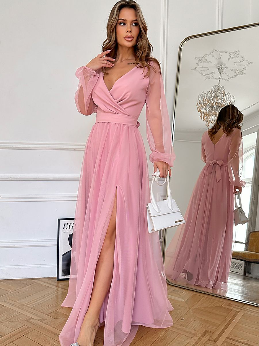 Long dress model 220097 Bicotone-0